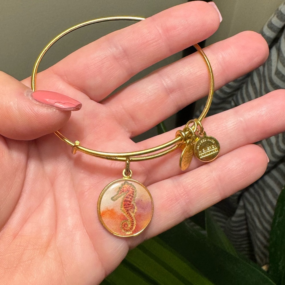 Alex and Ani Seahorse gold bracelet